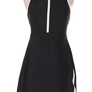 Classic Black tennis dress with white zipper and white trimming